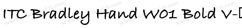 ITC Bradley Hand W01 Bold V字体转换